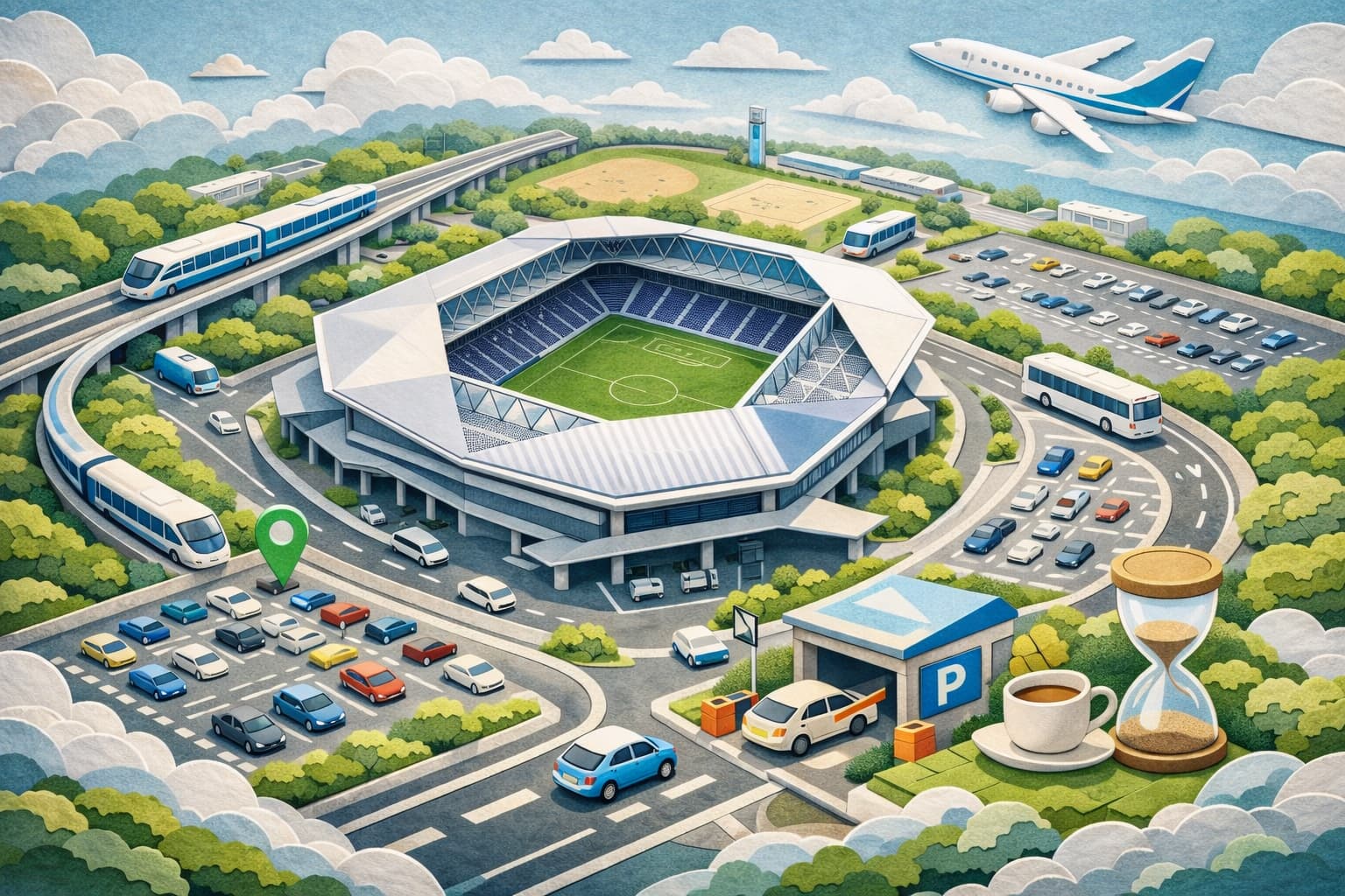 パナソニックスタジアム吹田の駐車場情報を紹介。予約方法、周辺駐車場、混雑回避、家族連れや遠征向けの選び方までわかります。