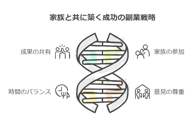 家族の理解を得るための工夫

副業を成功させるためには、家族の理解と協力が不可欠です。

家族のサポートがあれば、副業も長続きしやすく、モチベーションも高まります。

ここでは、私が実践して効果的だった、家族の理解を得るための工夫を紹介します。