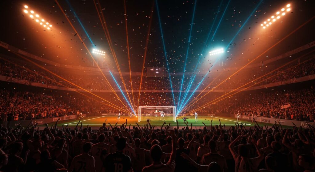 新潟vs川崎Ｆ J1第26節の試合前ピッチ風景