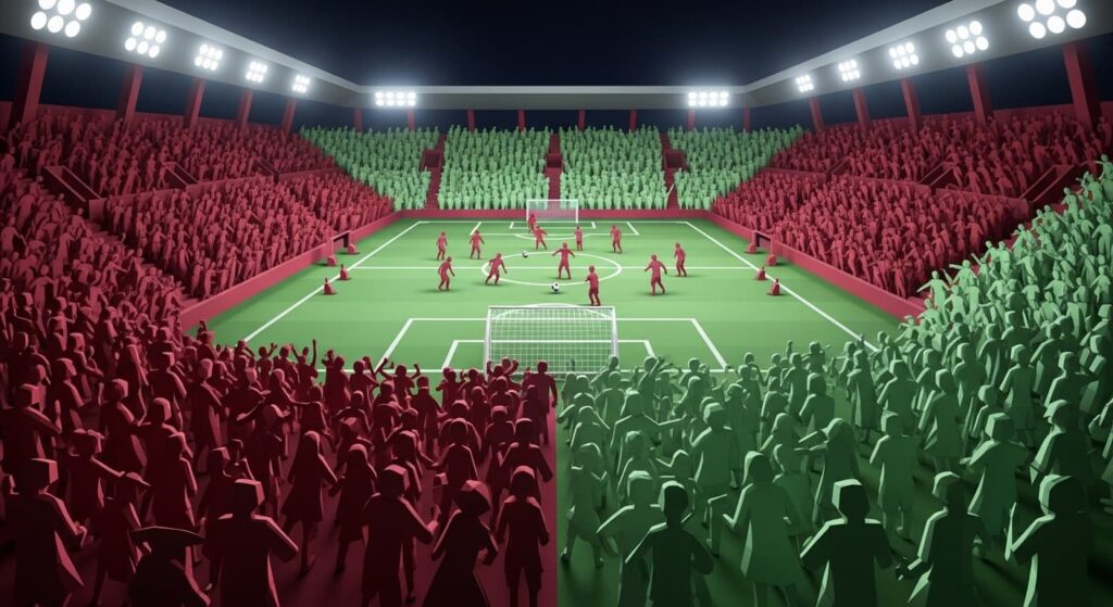 2025年9月20日、名古屋グランパス対湘南ベルマーレの試合前の緊張感漂う豊田スタジアム