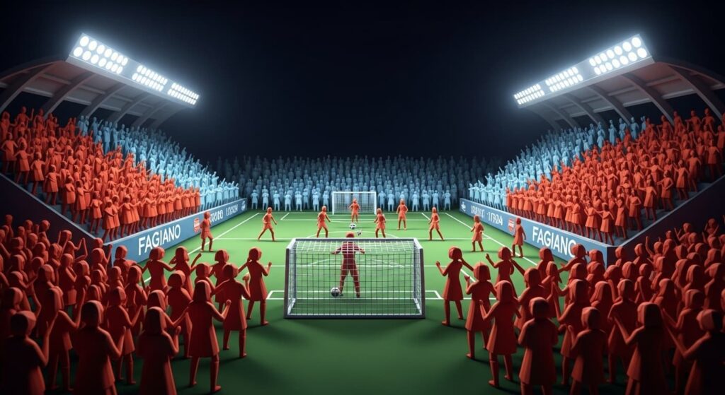 明治安田J1リーグ岡山vs横浜FCの試合前の緊張感を感じる両チームの選手たち