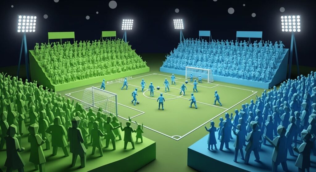 2025年9月23日、湘南ベルマーレと川崎フロンターレの神奈川ダービー、試合前の両チームの選手たち