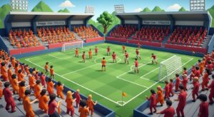アルビレックス新潟とヴィッセル神戸の試合プレビュー、雨のデンカビッグスワンで繰り広げられる激闘のイメージ