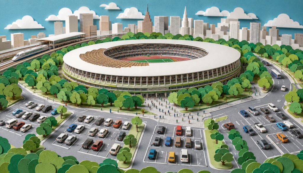 MUFGスタジアム・MUFG国立の駐車場選び、予約駐車場、混雑回避、パーク＆ライドを解説