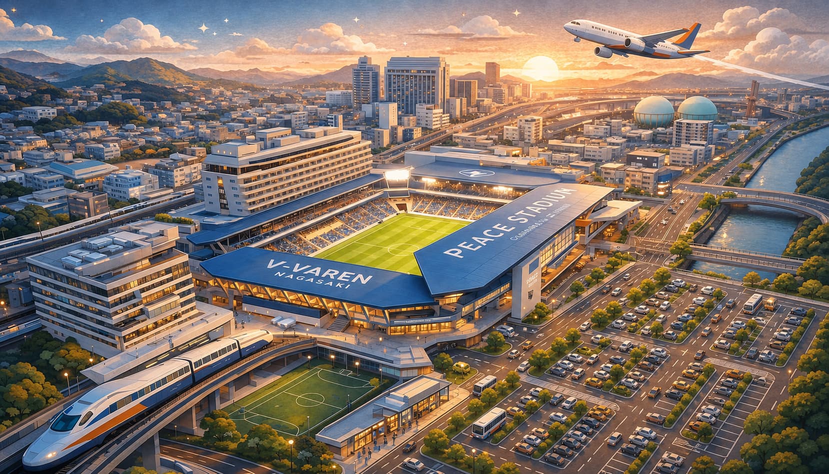 PEACE STADIUM Connected by SoftBankの駐車場情報。併設駐車場、周辺駐車場、予約、混雑回避を解説