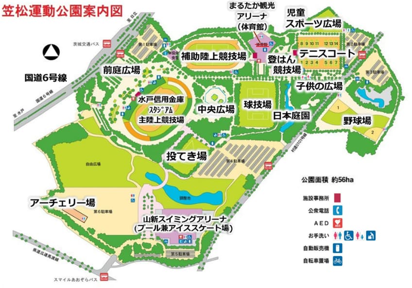 笠松運動公園案内図